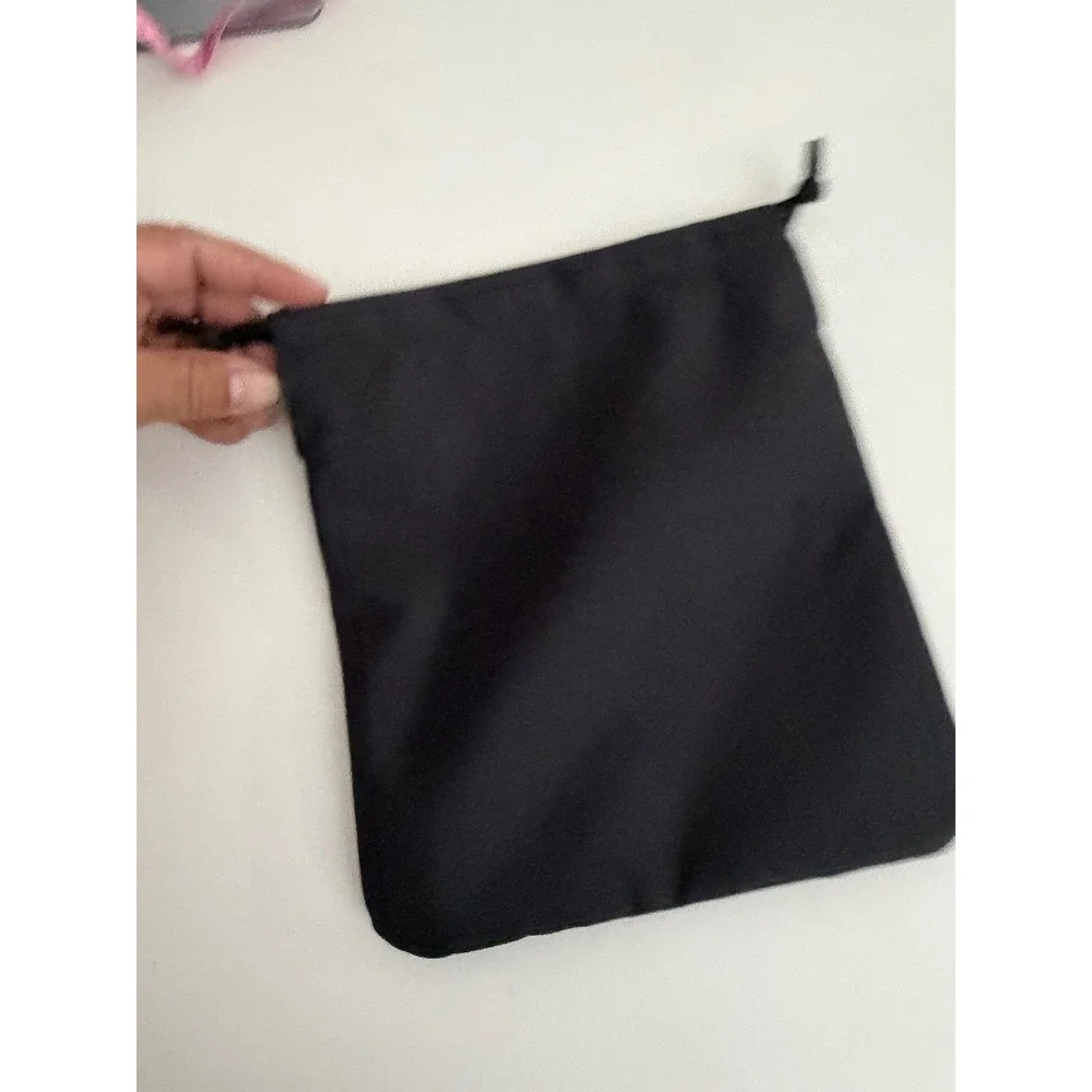 Sony Black Canvas Drawstring Pouch‎ Storage Bag for Headphones Cables 8.5x7 Inch